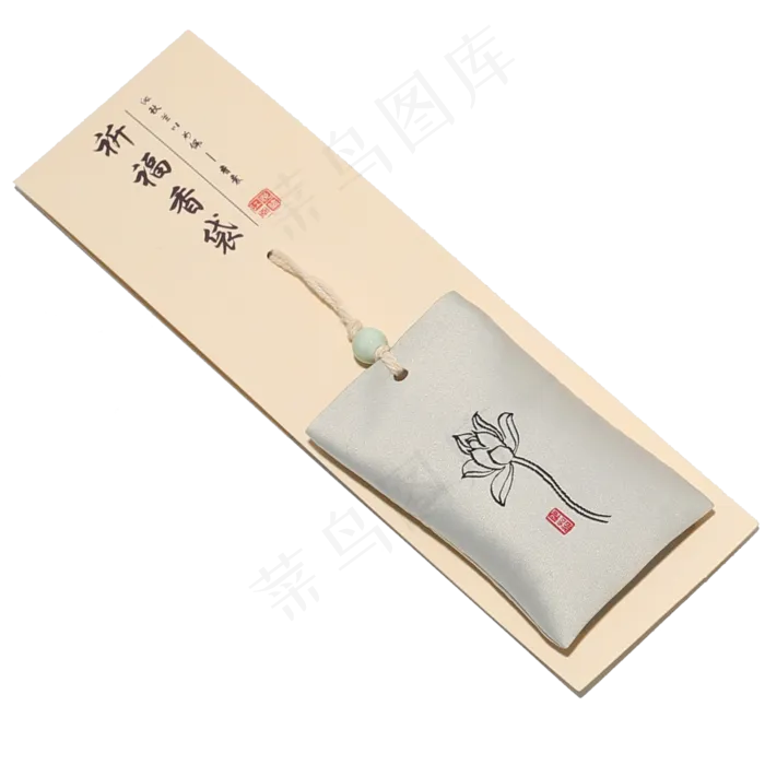 荷花祈福香袋标签(2000X2000(DPI:300))psd模版下载