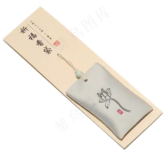 荷花祈福香袋标签