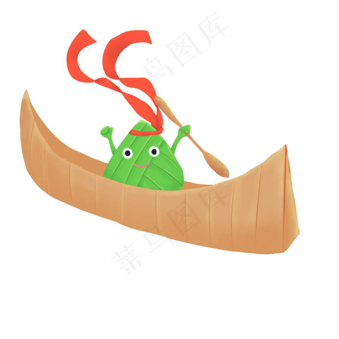 赛龙舟卡通粽子
