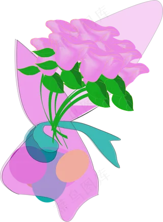 ai矢量化花束图案