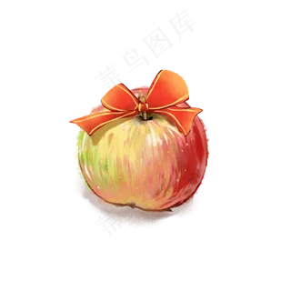 圣诞节平安夜平安果苹果手绘素材,免抠元素