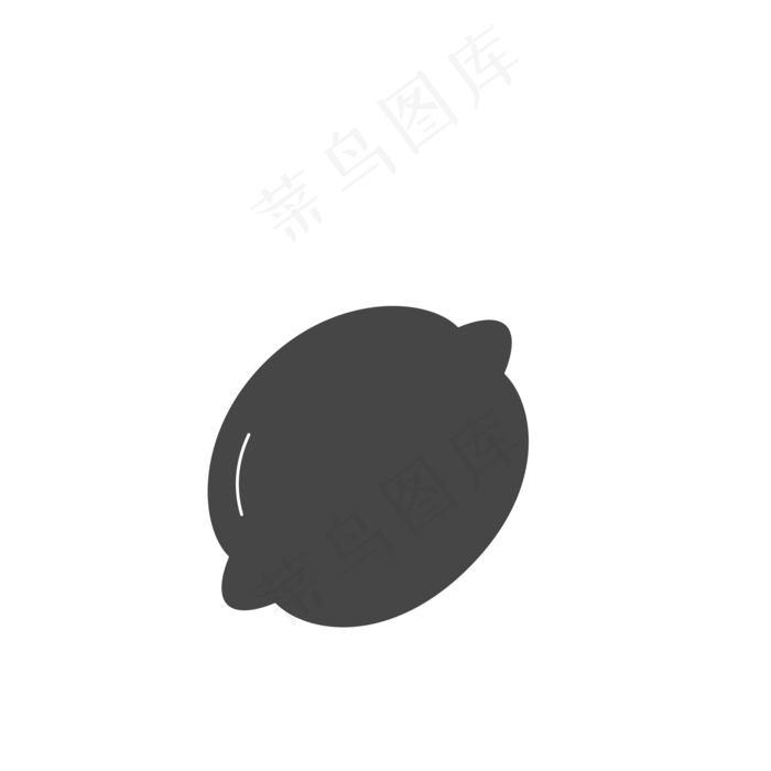 黑色的柠檬图标免抠图(2000*2000px 300 dpi )ai矢量模版下载