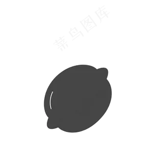 黑色的柠檬图标免抠图