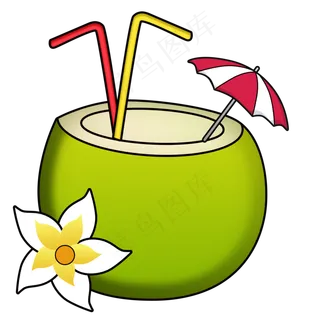 卡通椰子png素材