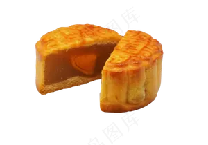 蛋黄豆沙月饼,免抠元素