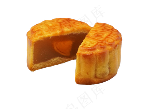 蛋黄豆沙月饼,免抠元素