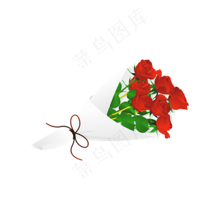 矢量手绘卡通花束