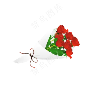 矢量手绘卡通花束