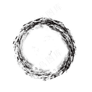 黑色笔触墨圈