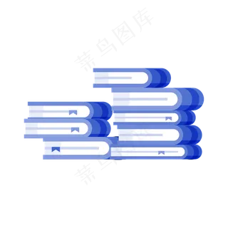 矢量手绘卡通书本,免抠元素