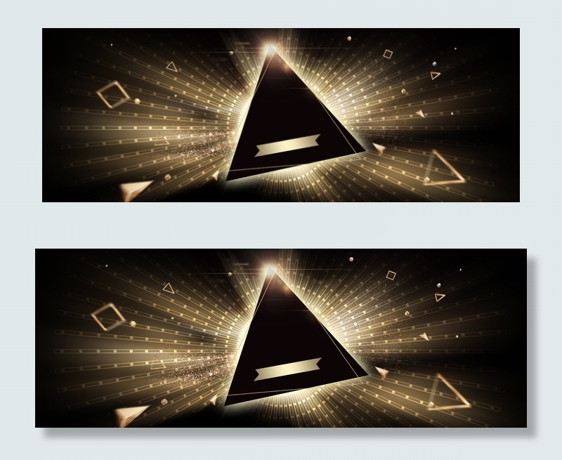 大气黑金色三角震撼背景背景图片素材