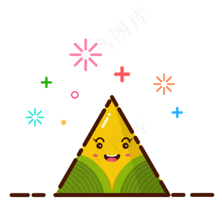 浓情端午节卡通粽子