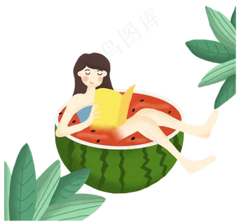 24节气夏天大暑女孩