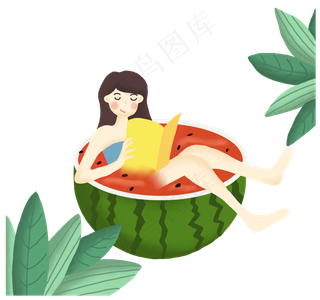 24节气夏天大暑女孩