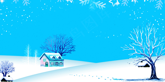 白雪皑皑雪后景色