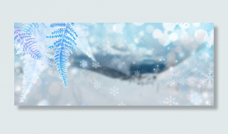 创意简约雪花唯美冬季背景