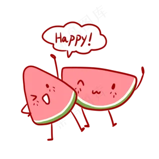夏日可爱西瓜