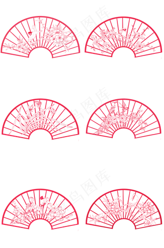 卡通手绘剪纸花鸟合集,免抠元素