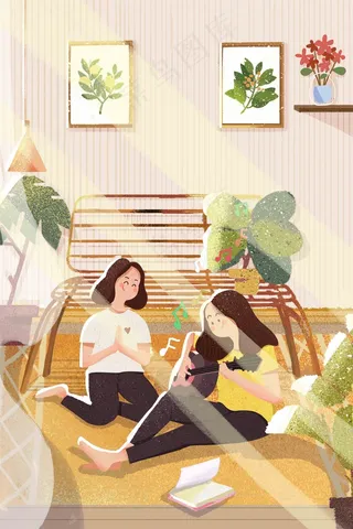 春天绿色春天春暖花开弹琴弹吉他唯美治愈系