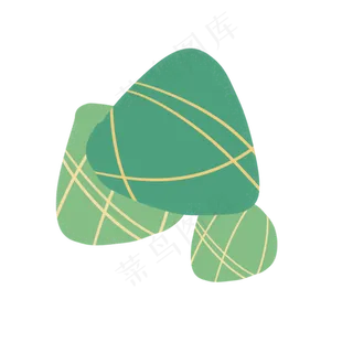 手绘扁平粽子图案端午节