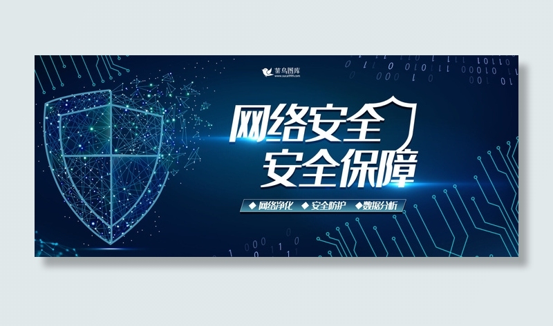 网络安全科技风商务banner(800*1209px)psd模版下载