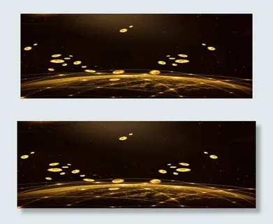 科技几何鎏金质感金色banner