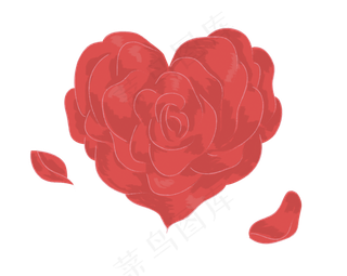 爱心红玫瑰花