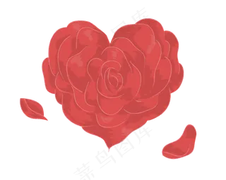爱心红玫瑰花