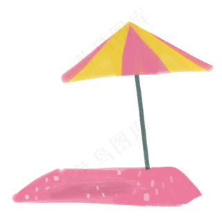 卡通遮阳伞免抠图
