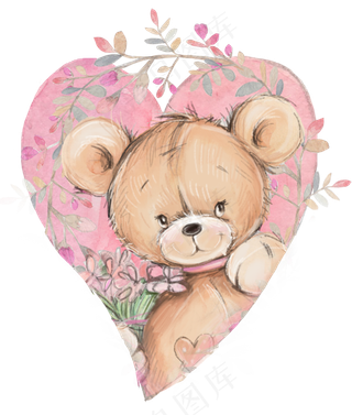 卡通可爱的小熊手绘素材