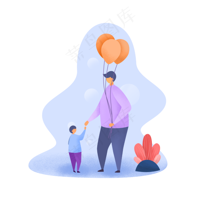 父亲节爸爸与小孩