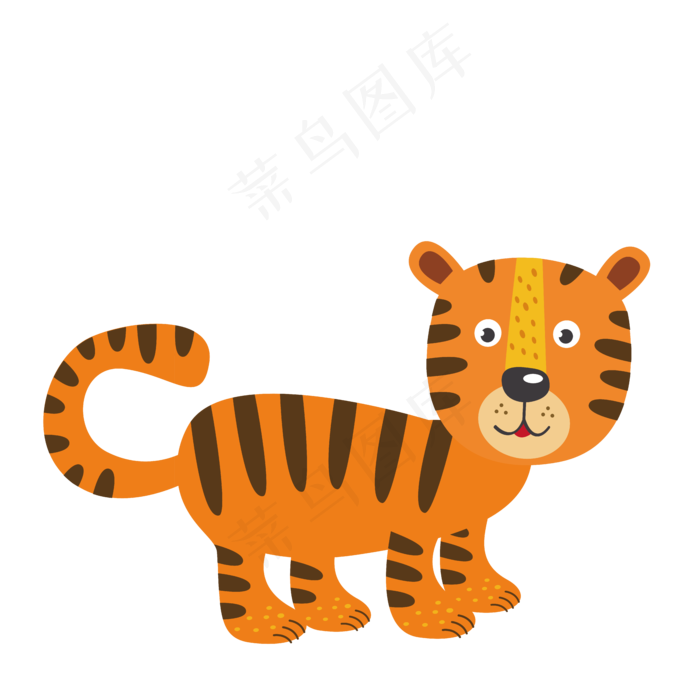 卡通可爱老虎可商用元素,免抠元素