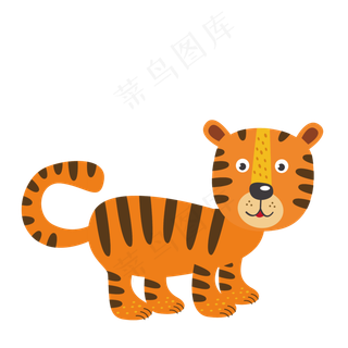 卡通可爱老虎可商用元素,免抠元素