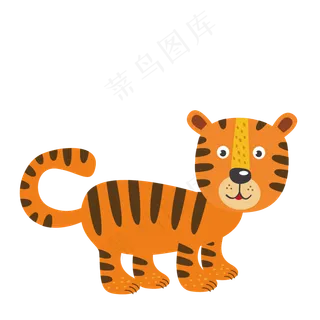 卡通可爱老虎可商用元素,免抠元素