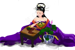 端午节宫女吃粽子