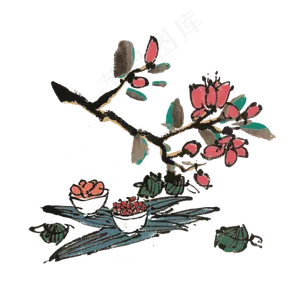 端午节粽子水墨素材