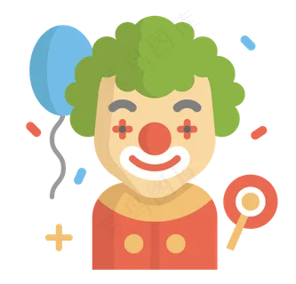 愚人节小丑气球,免抠元素