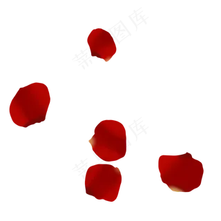 飘舞的红色玫瑰花瓣