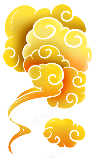 中国风黄色祥云