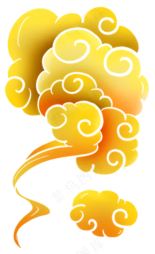 中国风黄色祥云
