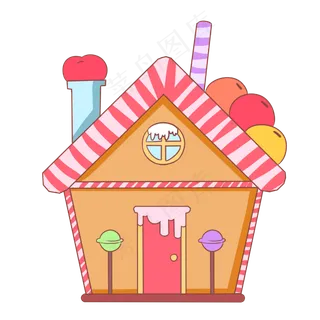 圣诞装饰圣诞小屋,免抠元素