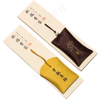 荷花祈福香袋标签