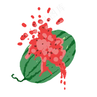 夏天夏日水果西瓜卡通