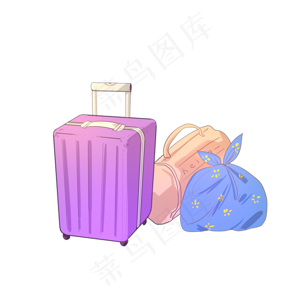 毕业季打包行李宿舍行李箱