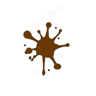 飞溅笔刷效果棕色