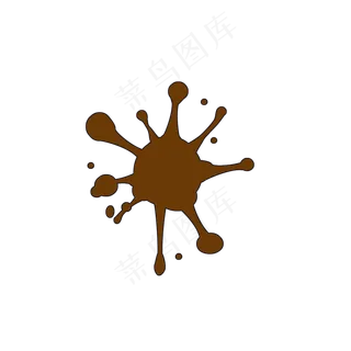 飞溅笔刷效果棕色
