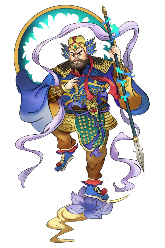 年画国潮门神神荼郁垒