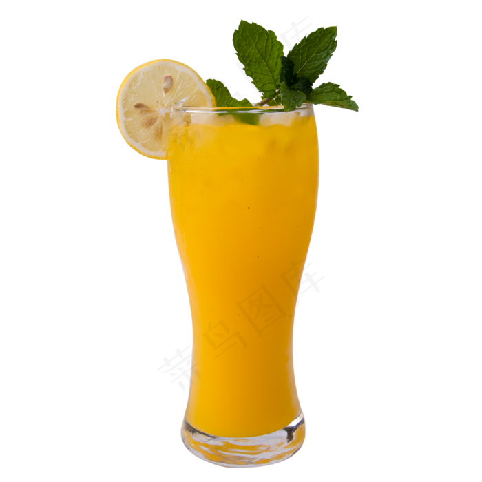 柠檬薄荷鲜榨橙汁,免抠元素