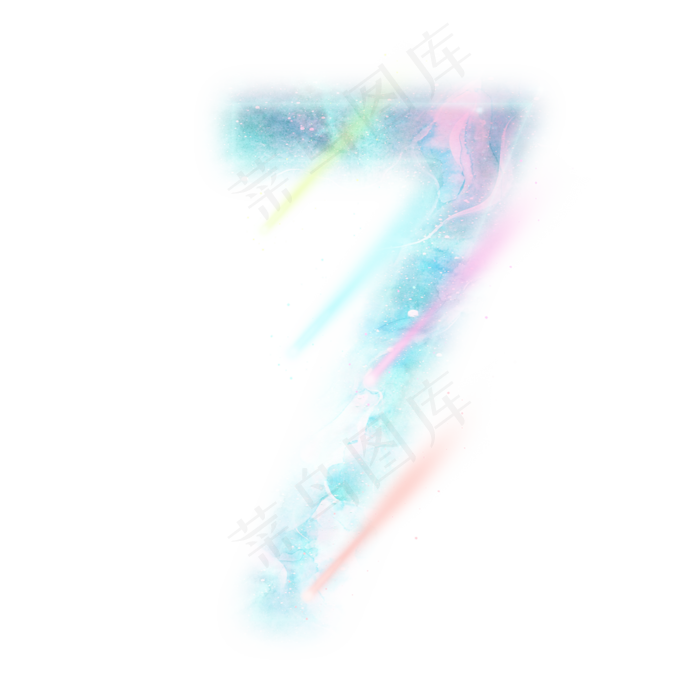 梦幻星空数字7(2000*2000px 	      )psd模版下载