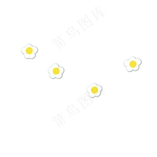 卡通白色鲜花下载
